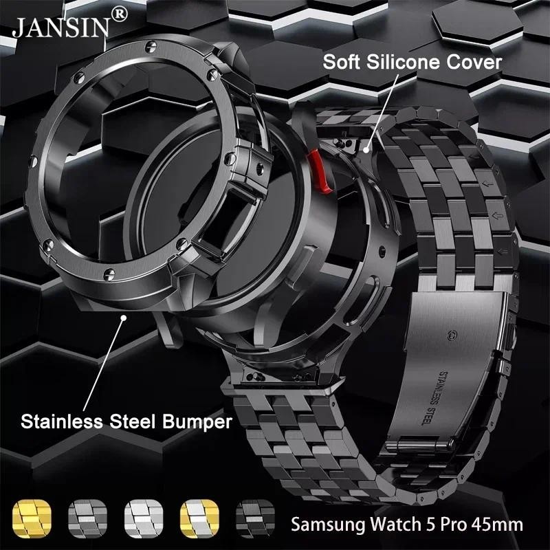 Stainless Steel Case+Band for  - đánh giá và giá Accessories For Galaxy Watch 5